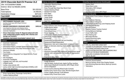 2019 Chevrolet Bolt EV Premier