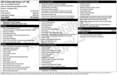 2014 Chevrolet Cruze 1LT