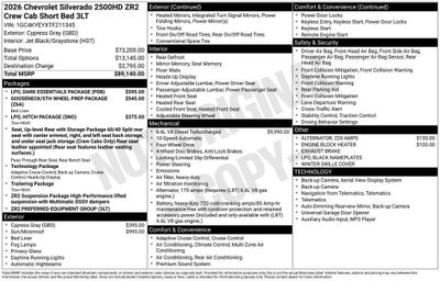 2026 Chevrolet Silverado 2500 HD ZR2