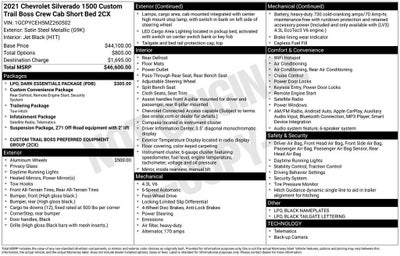 2021 Chevrolet Silverado 1500 Custom Trail Boss