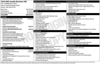 2026 GMC Acadia Elevation