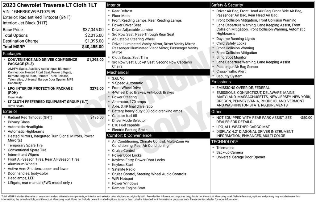 2023 Chevrolet Traverse LT Cloth