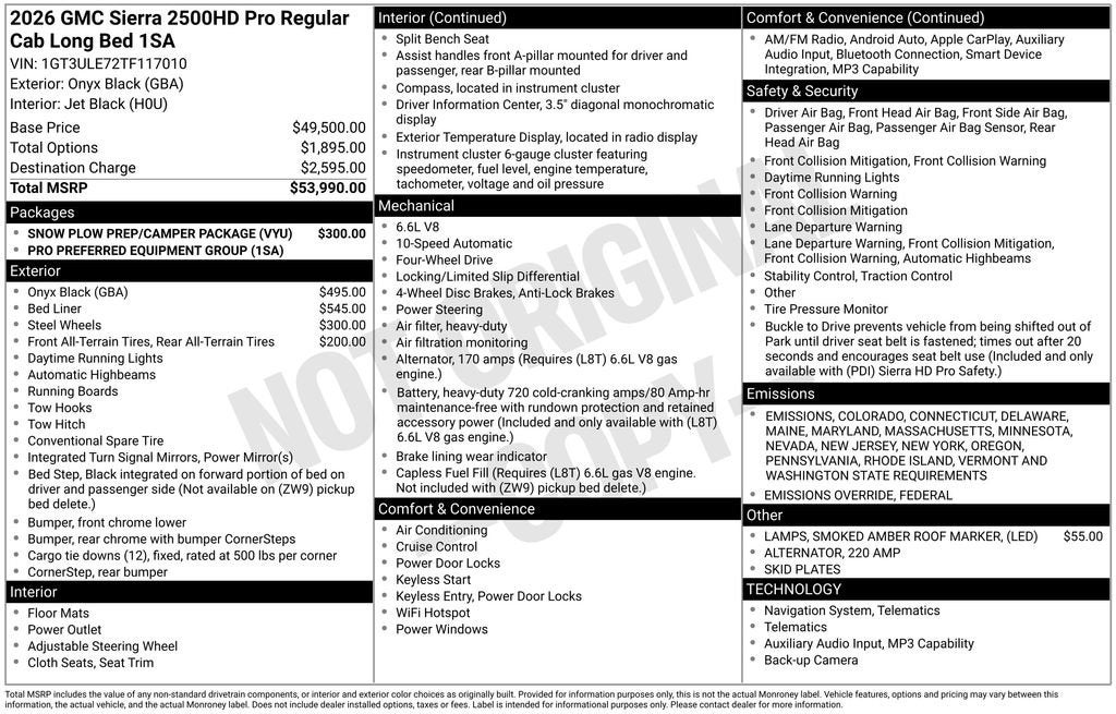 2026 GMC Sierra 2500 HD Pro