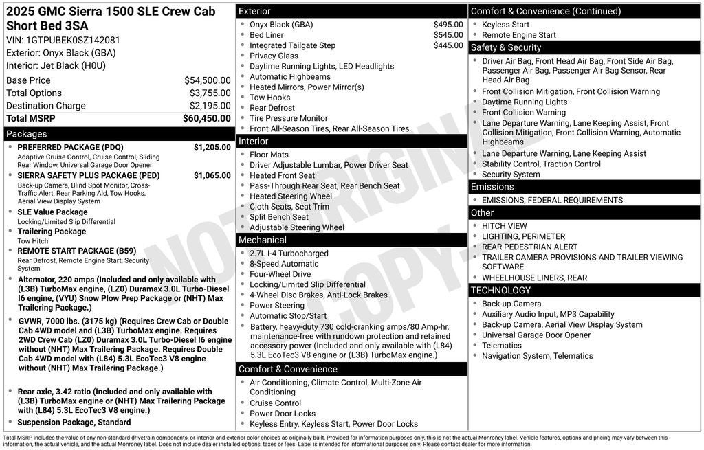 2025 GMC Sierra 1500 SLE