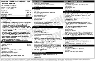 2026 GMC Sierra 1500 Elevation