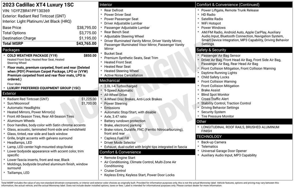 2023 Cadillac XT4 Luxury