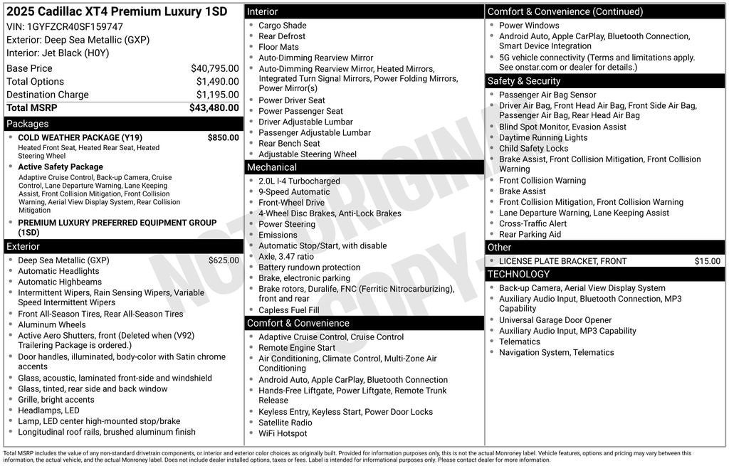 2025 Cadillac XT4 Premium Luxury