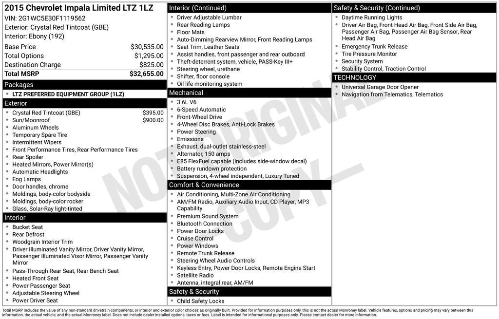 2015 Chevrolet Impala LTZ