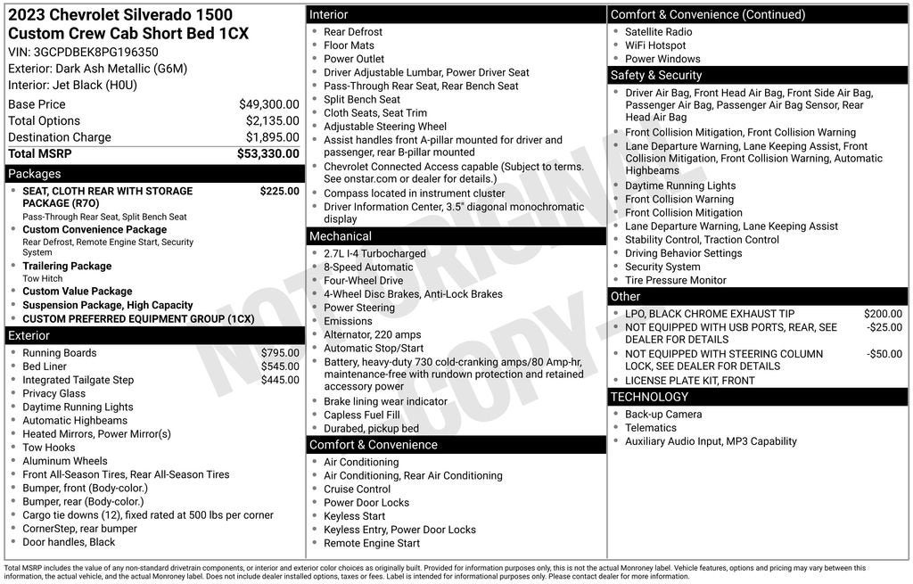 2023 Chevrolet Silverado 1500 Custom