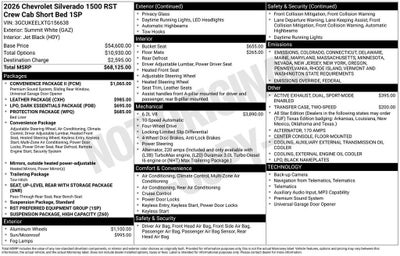 2026 Chevrolet Silverado 1500 RST