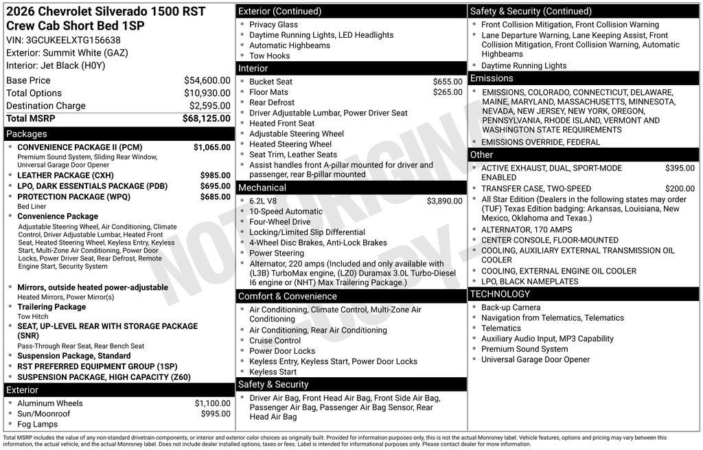 2026 Chevrolet Silverado 1500 RST