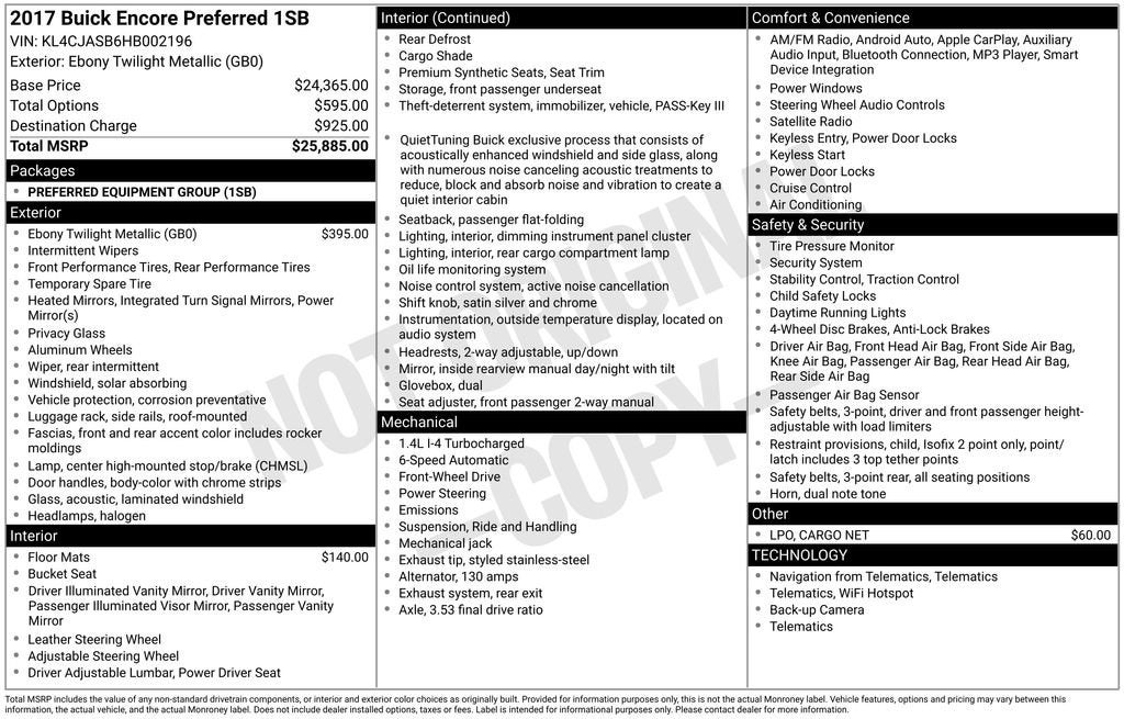 2017 Buick Encore Preferred