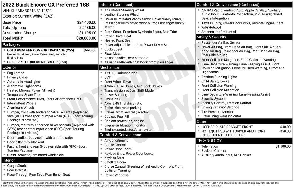 2022 Buick Encore GX Preferred