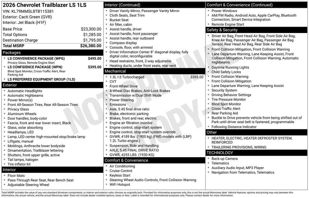 2026 Chevrolet Trailblazer LS