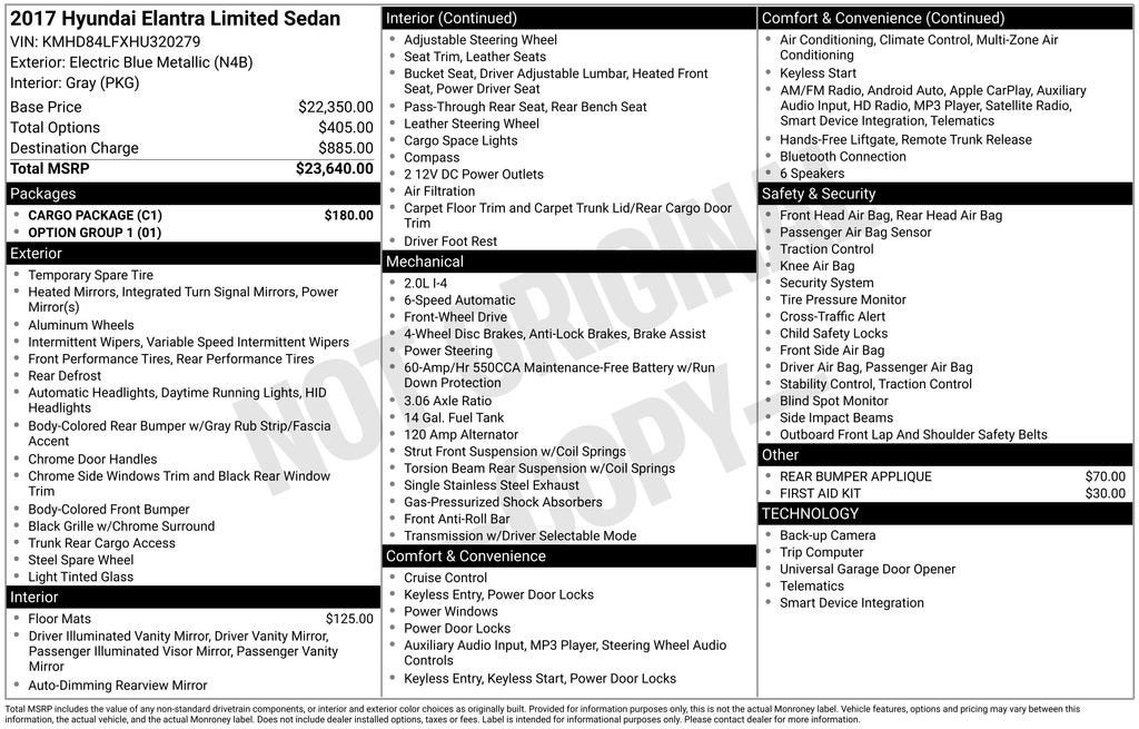 2017 Hyundai Elantra Limited