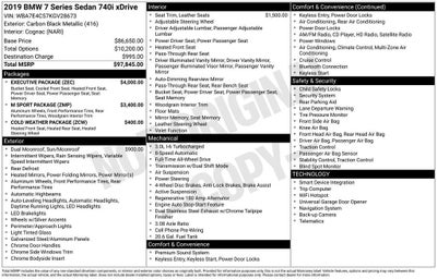 2019 BMW 740i xDrive
