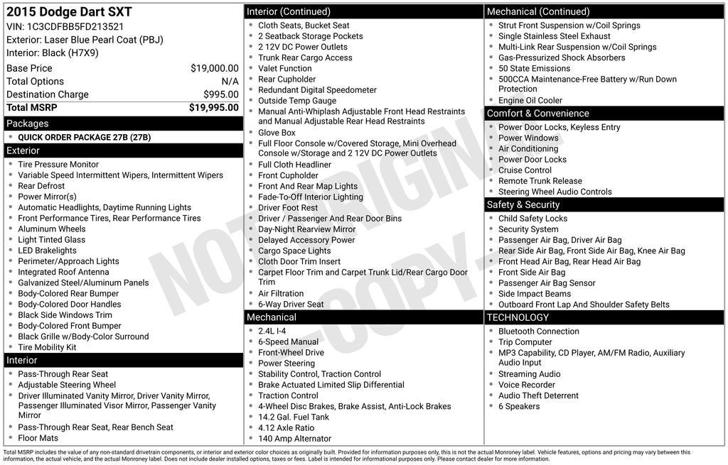2015 Dodge Dart SXT