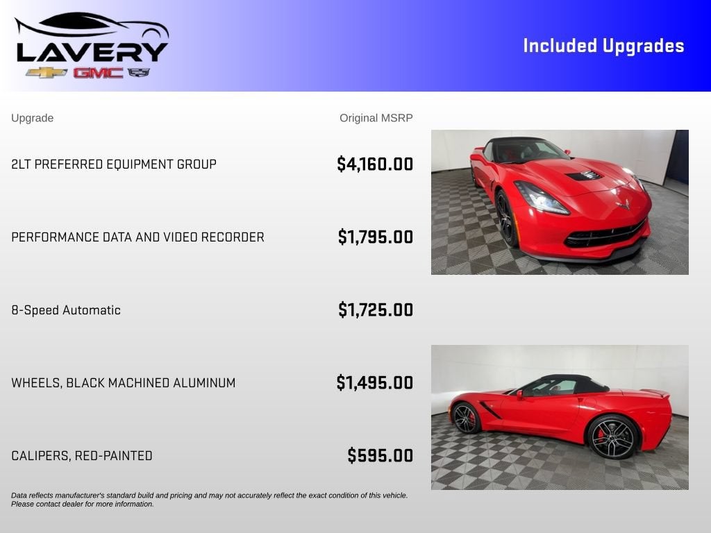 2015 Chevrolet Corvette Stingray Z51 2LT
