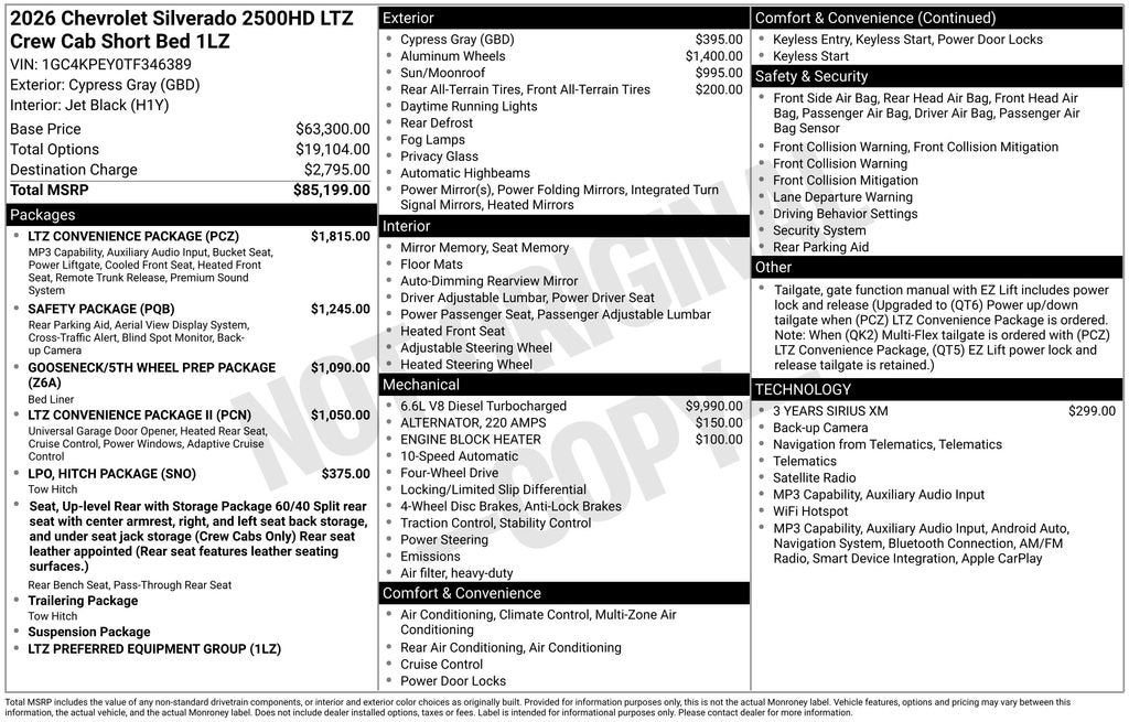 2026 Chevrolet Silverado 2500 HD LTZ