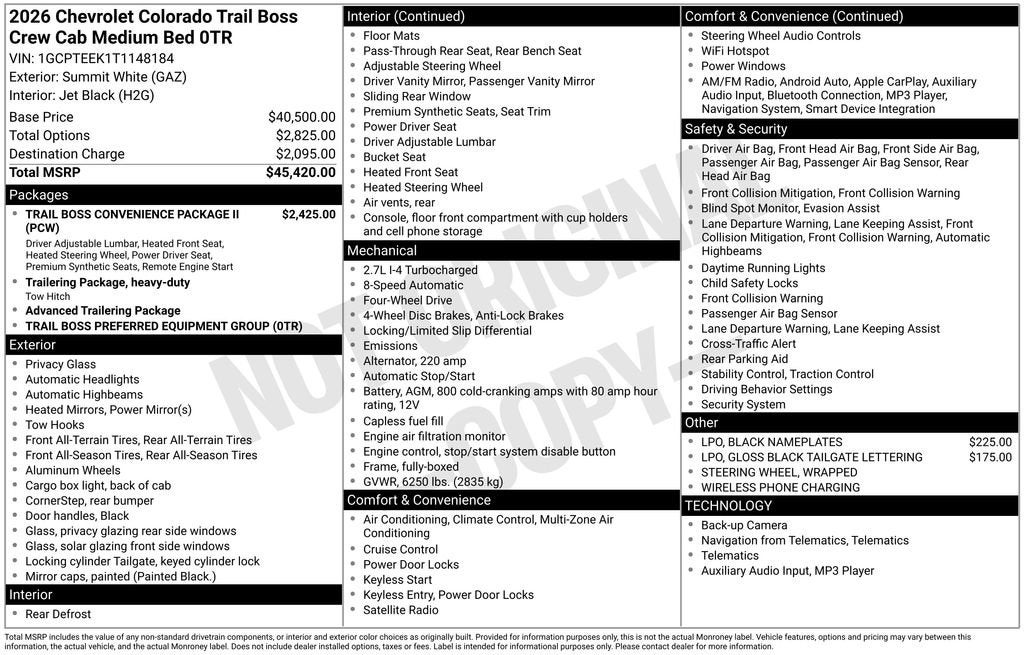2026 Chevrolet Colorado Trail Boss