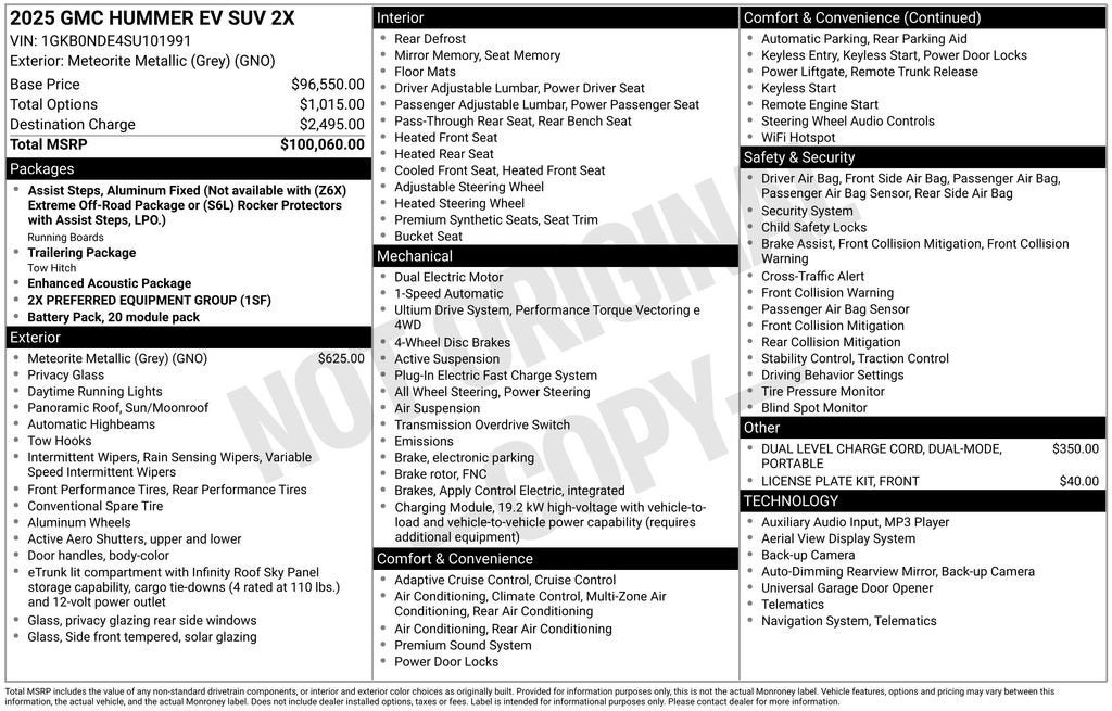 2025 GMC HUMMER EV SUV 2X