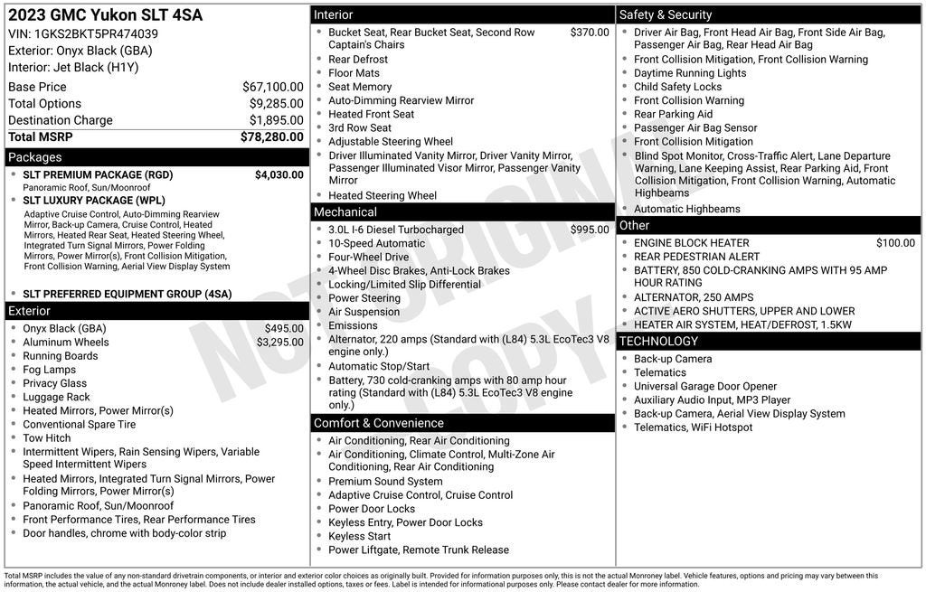2023 GMC Yukon SLT