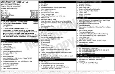 2026 Chevrolet Tahoe LS