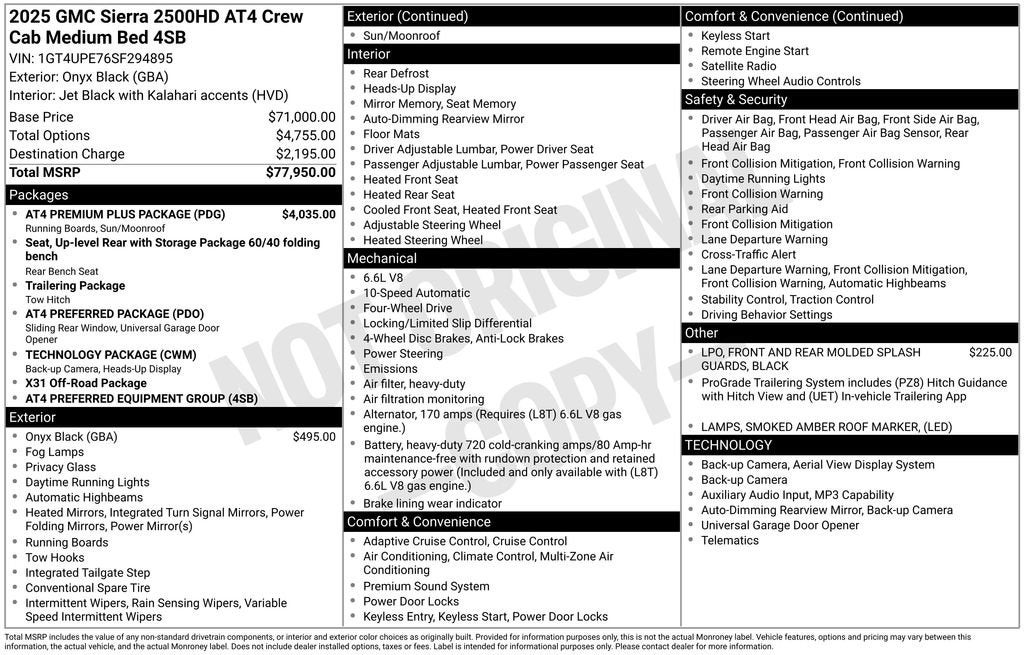 2025 GMC Sierra 2500 HD AT4