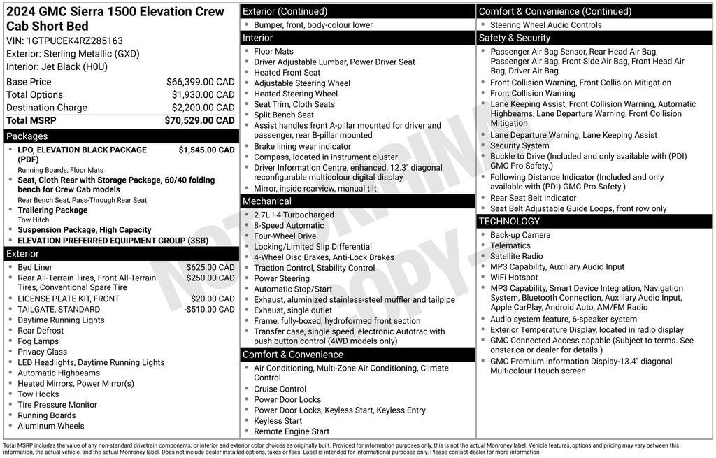 2024 GMC Sierra 1500 Elevation