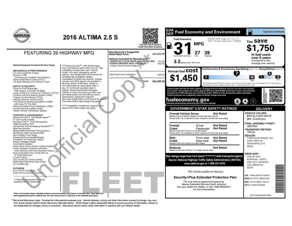 2016 Nissan Altima 2.5