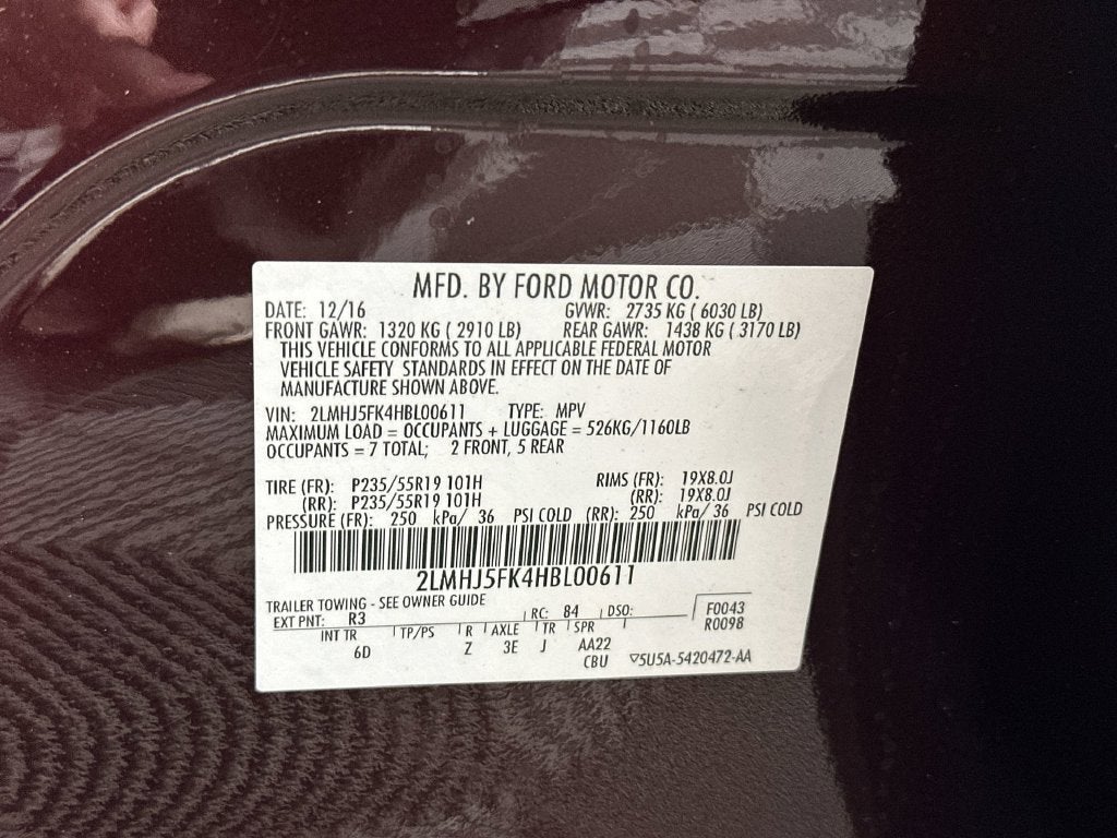 2017 Lincoln MKT Base