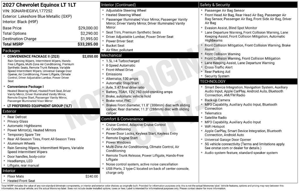 2027 Chevrolet Equinox LT