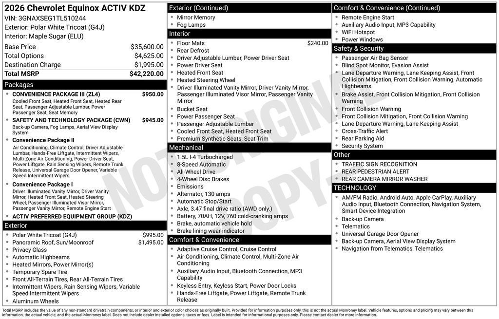 2026 Chevrolet Equinox ACTIV