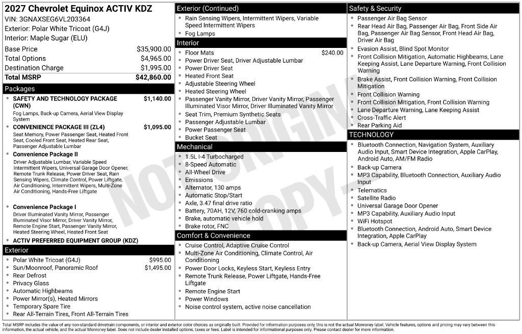 2027 Chevrolet Equinox ACTIV
