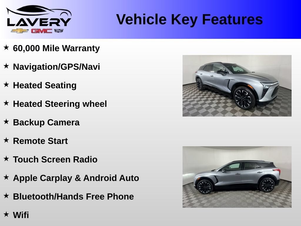 Used 2024 Chevrolet Blazer EV RS with VIN 3GNKDCRJ2RS137044 for sale in Alliance, OH