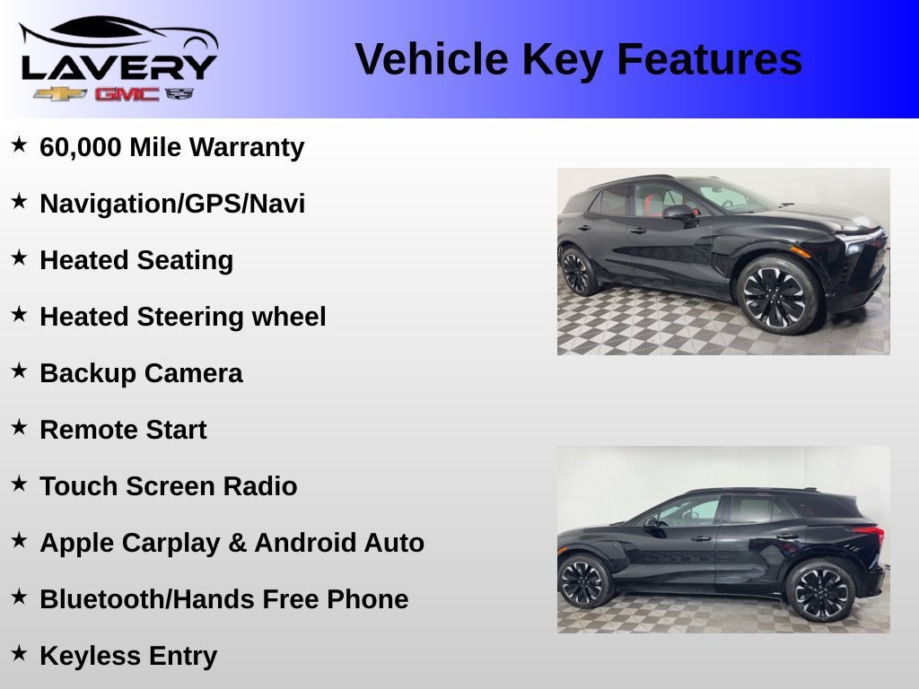Used 2024 Chevrolet Blazer EV RS with VIN 3GNKDCRJ6RS171343 for sale in Alliance, OH