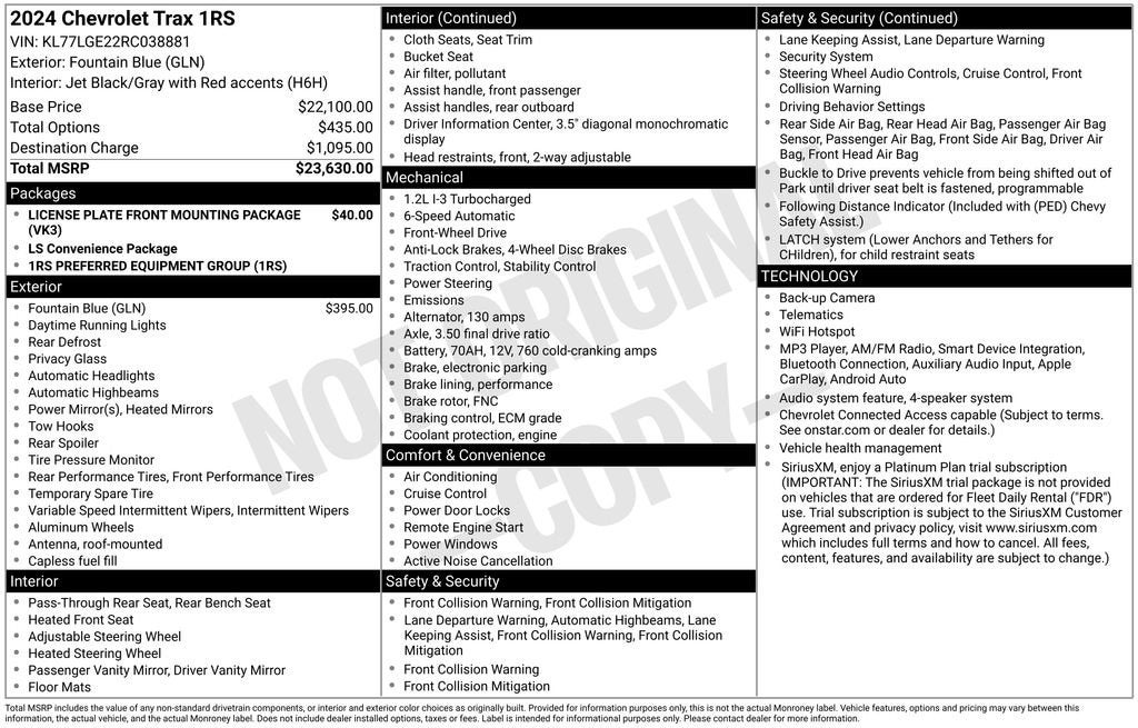2024 Chevrolet Trax 1RS