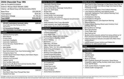 2026 Chevrolet Trax 1RS