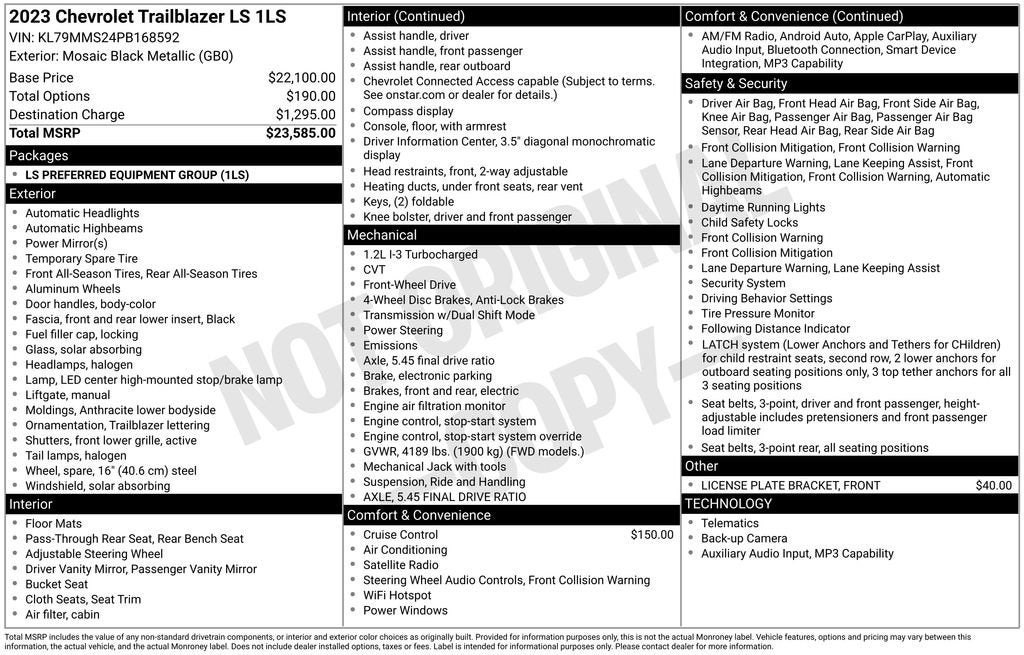 2023 Chevrolet Trailblazer LS