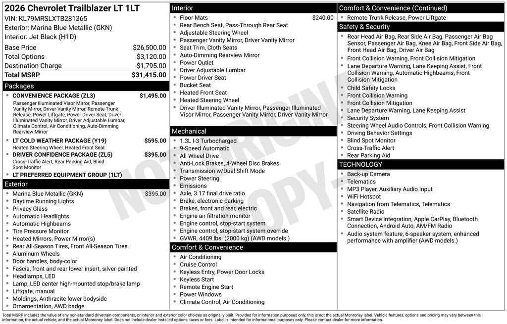 2026 Chevrolet Trailblazer LT