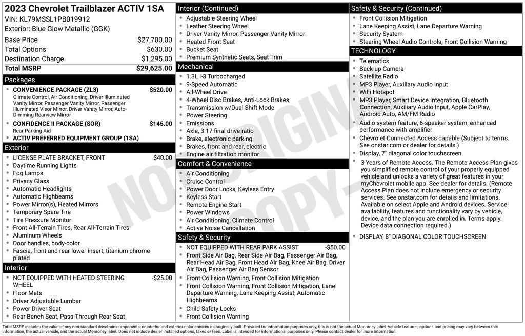 2023 Chevrolet Trailblazer ACTIV